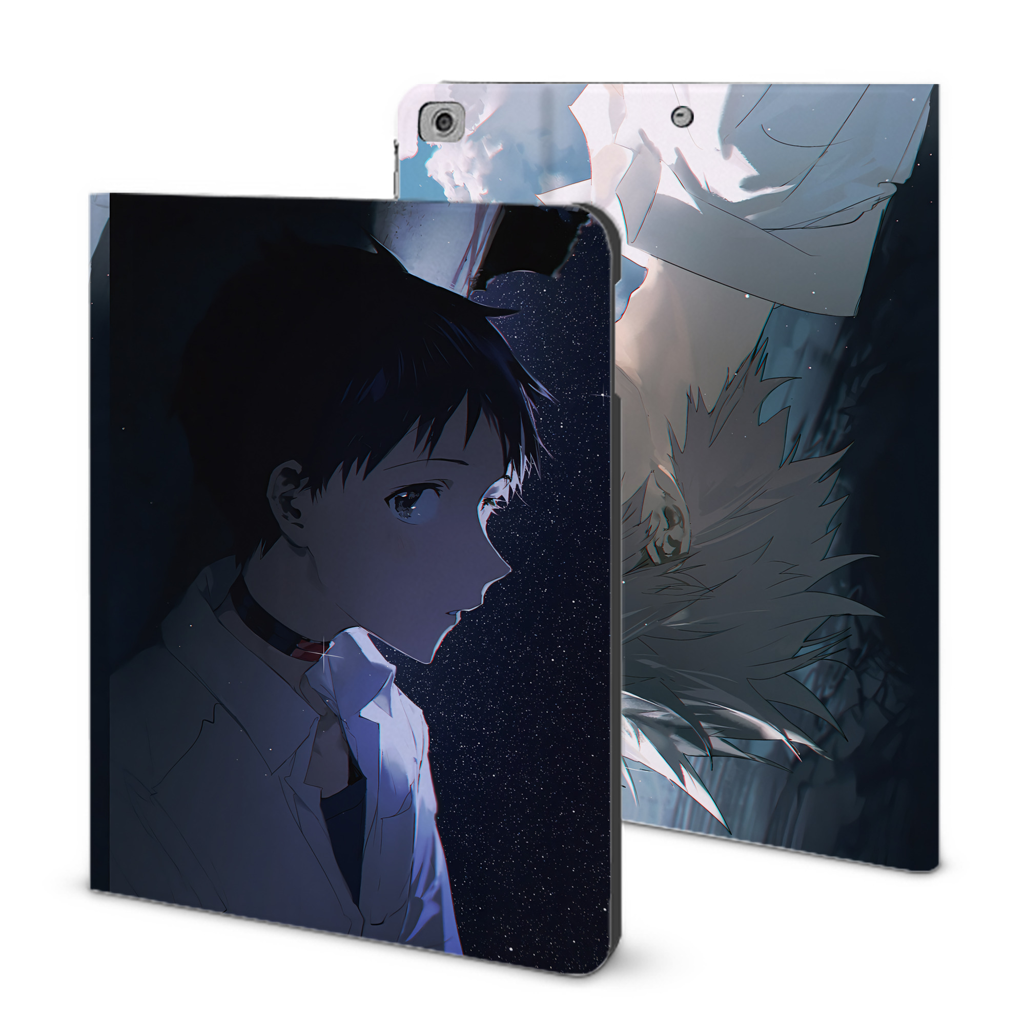 （画像用） EVA 新世紀エヴァンゲリオン IPad ケース ブック型 PUレザー TPU 耐衝撃 軽量 薄型 ペン収納なし 全面保護 IPad 各モデル対応